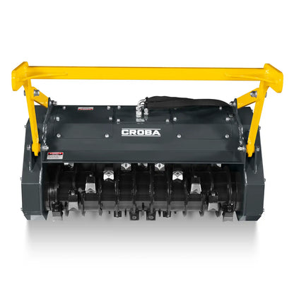 37"Mini Skid Steer Drum Forestry Brush Mulcher Attachment,  Hydraulic Flow Range 11 To 16 GPM, MCH37