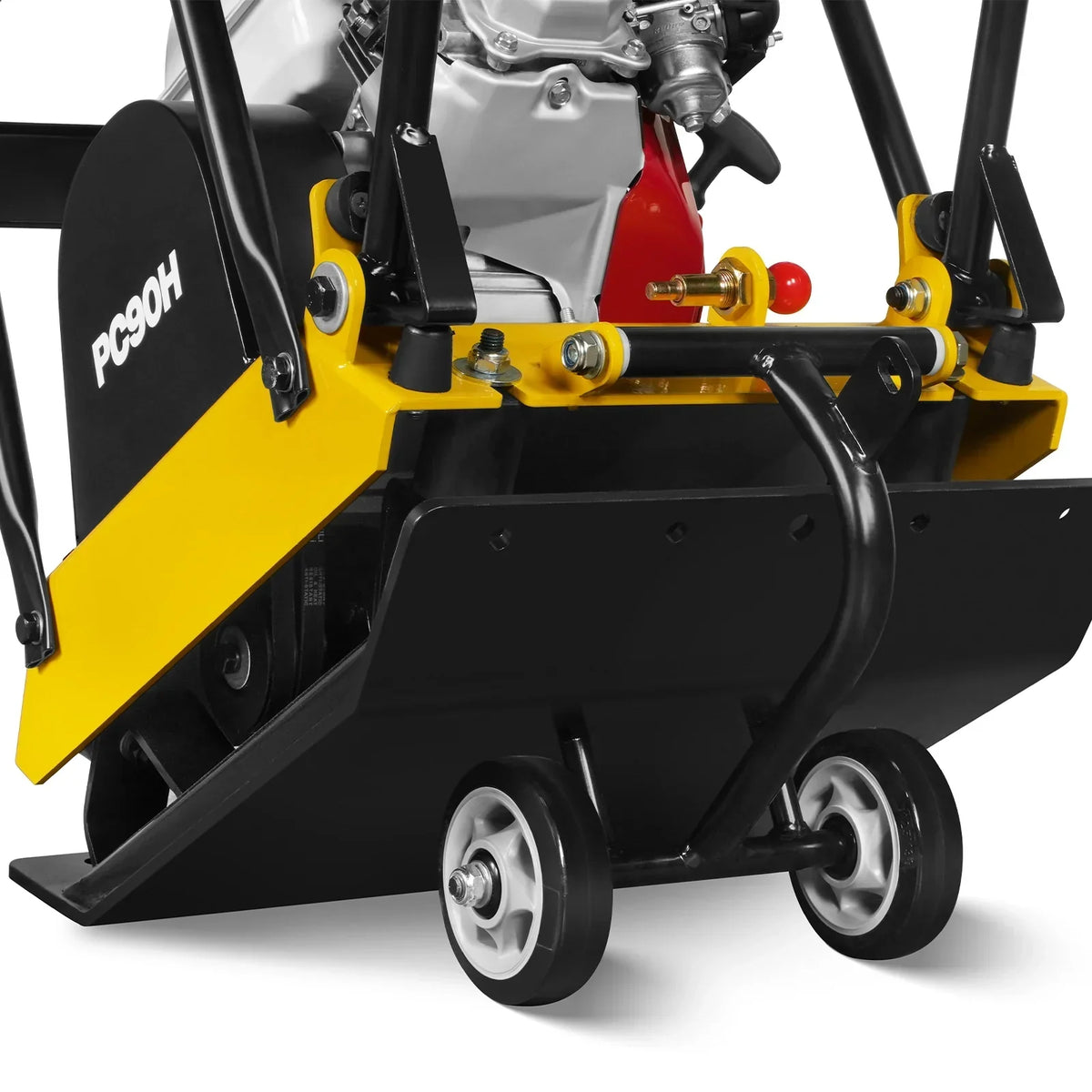 Honda GX160 Vibratory Plate Compactor with Wheel Kit, 3600 lb Centrifugal Force for Soil, Gravel, Asphalt and Paver Base, PC90H