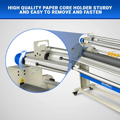 67" Wide Format Full Auto Cold & Heat Assisted Pneumatic Laminator Machine with 4 Trimmers, Max Speed 52.5 ft/min, 63" Max Laminating Width, 1.1" Max Thickness, Infrared Heating, Digital Control (Requires Air Compressor, Not Included)-1700-A3