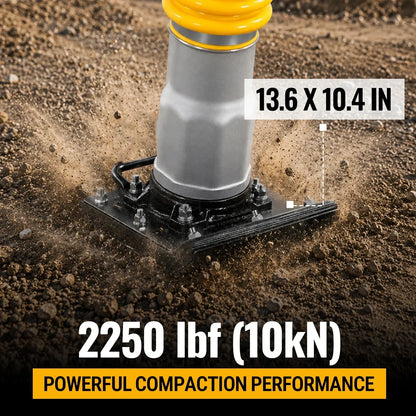 Honda GX100 Tamping Rammer with Wheel Kit, 2250 lb Impact Force Jumping Jack Tamper Compactor for Soil, Gravel, Backfill and Foundation, TR60H