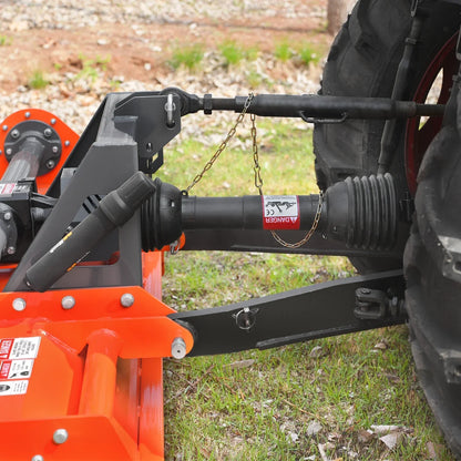 48 in Stone Burier Reverse Rotary Tiller,  3 Point Hitch Cat.1,  Chain Drive,  PTO Shaft Included with Slip Clutch,  20-45 HP,  RSB48