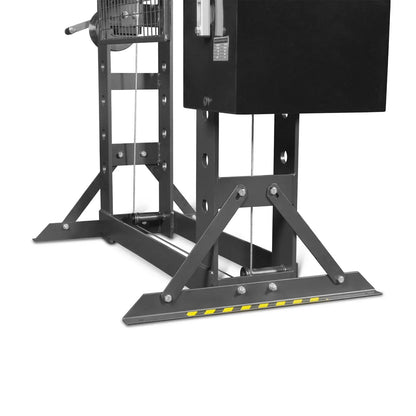 75 Ton H-Frame Electric Hydraulic Shop Press with Hand Winch, 110V Motor, Fully Welded Steel Frame, Safety Guard, HSP75E