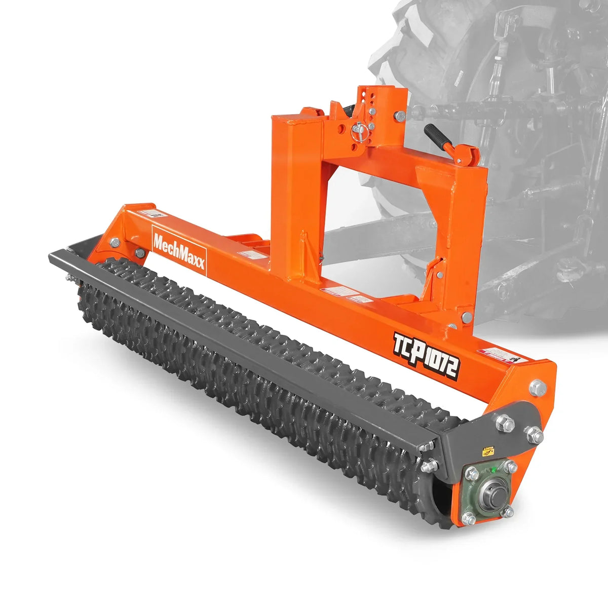 72" Cultipacker with 32 Ductile Iron Wheels,  Scraper Bar Included,  Category 1 and 2,  3 Point Hitch Tractor Attachment,  TCP1072
