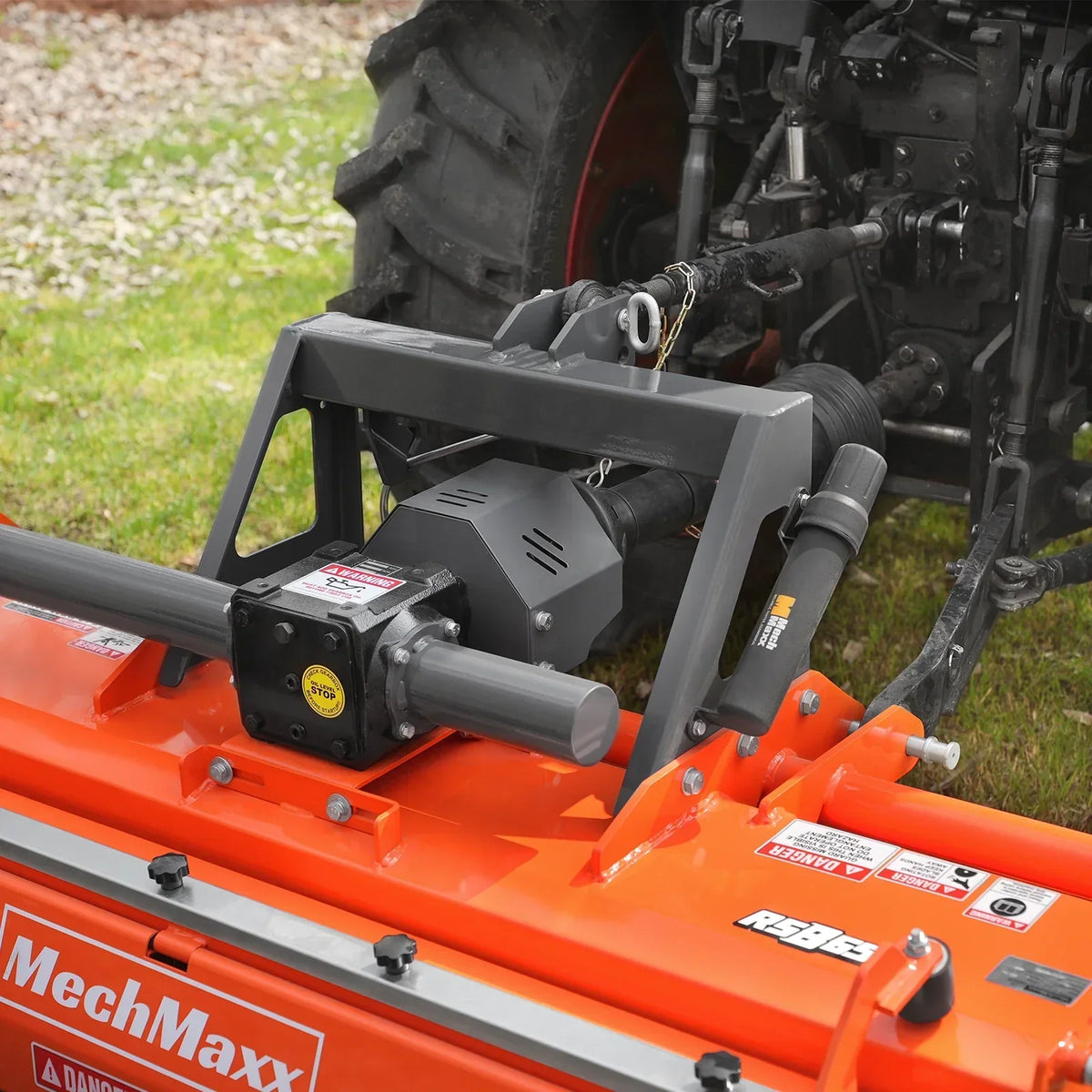 65 in Stone Burier Reverse Rotary Tiller,  3 Point Hitch Cat.1,  Chain Drive,  PTO Shaft Included with Slip Clutch,  30-55 HP,  RSB65
