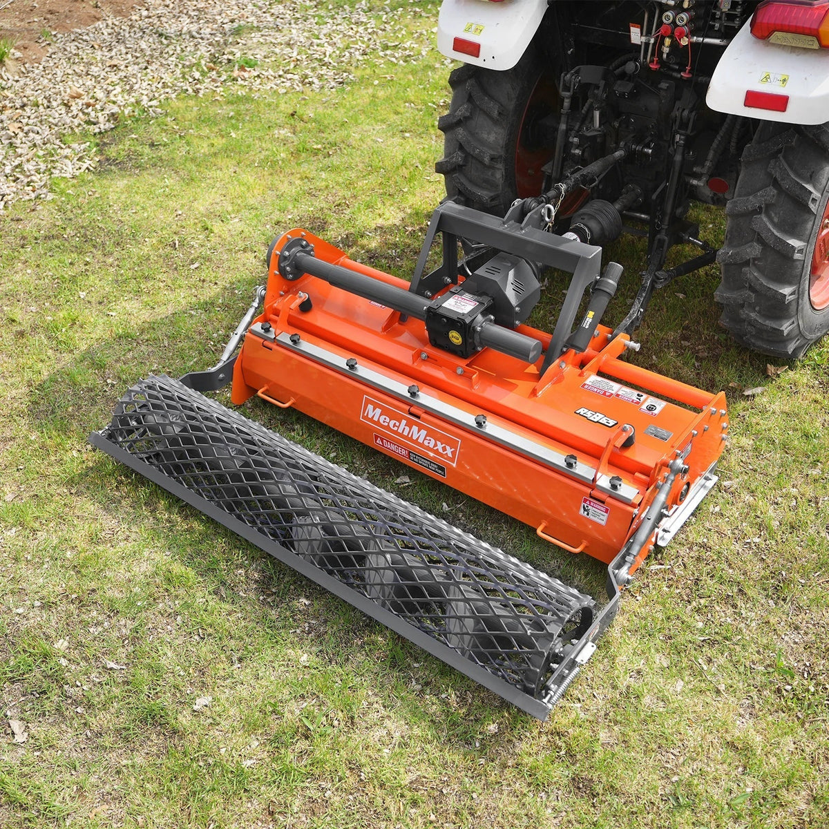 65 in Stone Burier Reverse Rotary Tiller,  3 Point Hitch Cat.1,  Chain Drive,  PTO Shaft Included with Slip Clutch,  30-55 HP,  RSB65