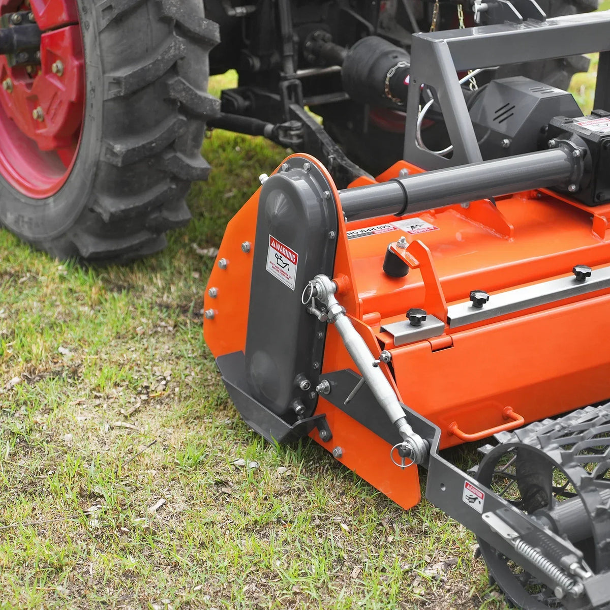 65 in Stone Burier Reverse Rotary Tiller,  3 Point Hitch Cat.1,  Chain Drive,  PTO Shaft Included with Slip Clutch,  30-55 HP,  RSB65