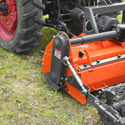 65 in Stone Burier Reverse Rotary Tiller,  3 Point Hitch Cat.1,  Chain Drive,  PTO Shaft Included with Slip Clutch,  30-55 HP,  RSB65