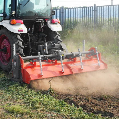 90 in Heavy Duty Rotary Tiller,  3 Point Hitch Cat.2,  Gear Drive,  PTO Shaft Included with Slip Clutch,  50-90 HP,  HRT90