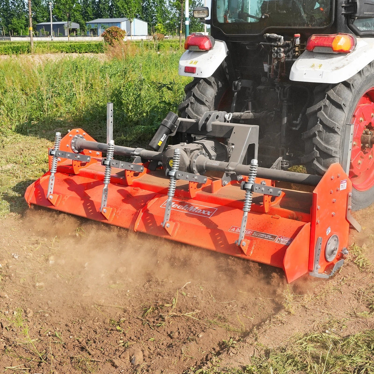90 in Heavy Duty Rotary Tiller,  3 Point Hitch Cat.2,  Gear Drive,  PTO Shaft Included with Slip Clutch,  50-90 HP,  HRT90