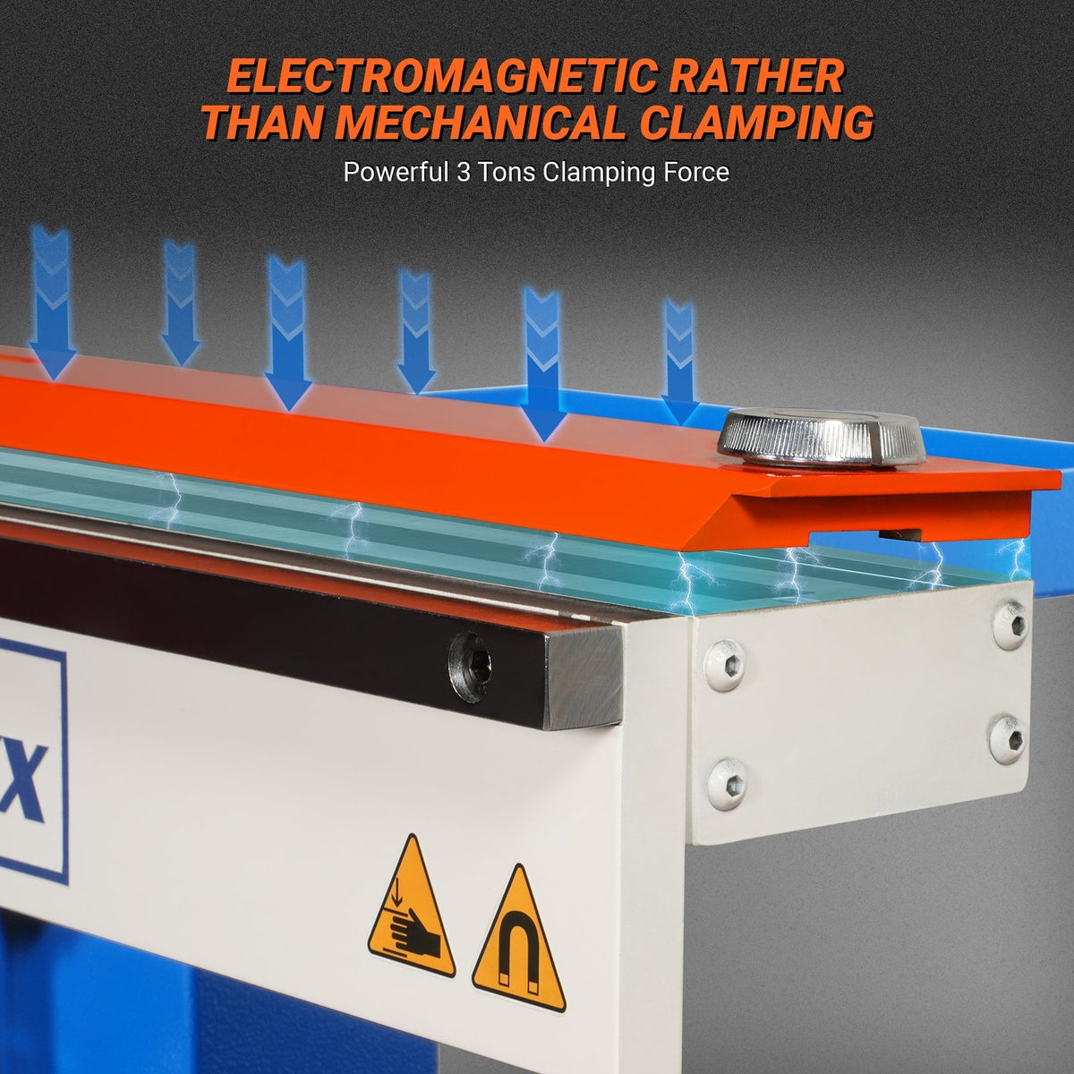 24'' Industrial Magnetic Pan and BOX Heavy Duty Sheet Metal Brake 20 Gauge Capacity Shear Press Brake,  MSMB650E