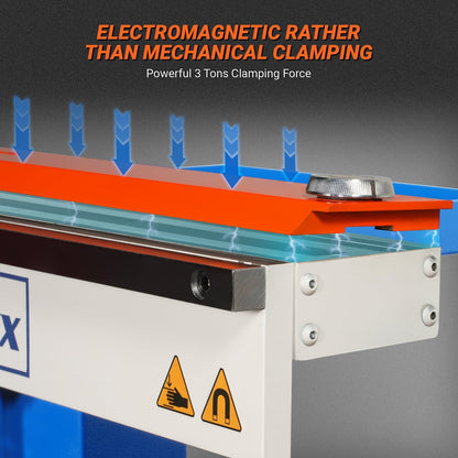 24'' Industrial Magnetic Pan and BOX Heavy Duty Sheet Metal Brake 20 Gauge Capacity Shear Press Brake,  MSMB650E