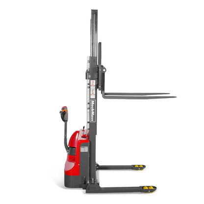 2640lbs Electric Straddle Stacker,  118" Lift,  Adjustable Legs & Forks,  F26-118SLA