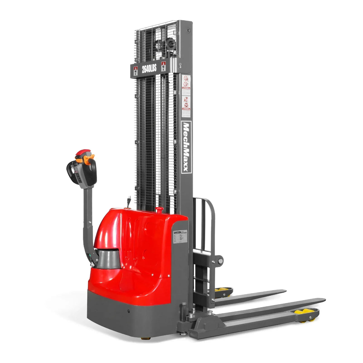 2640lbs Electric Straddle Stacker,  118" Lift,  Adjustable Legs & Forks,  F26-118SLA