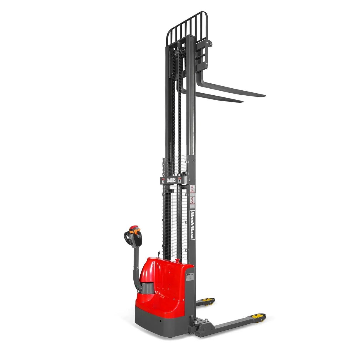 2640lbs Electric Straddle Stacker,  118" Lift,  Adjustable Legs & Forks,  F26-118SLA