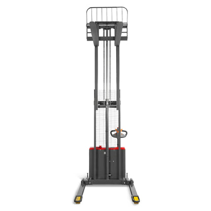 2640lbs Electric Straddle Stacker,  118" Lift,  Adjustable Legs & Forks,  F26-118SLA