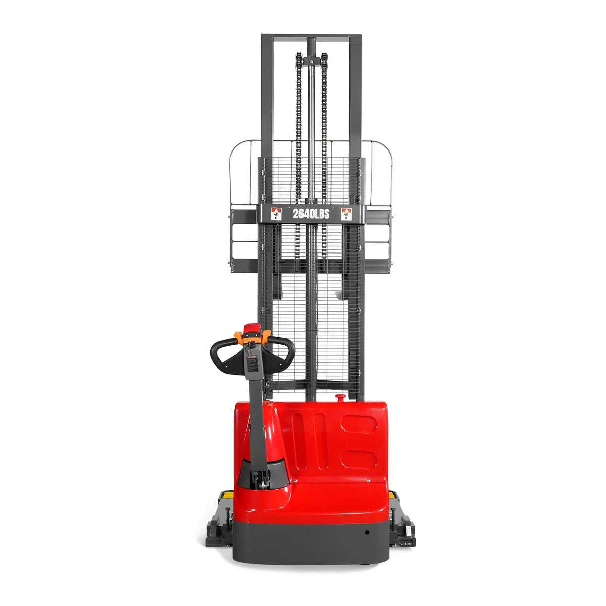 2640lbs Electric Straddle Stacker,  118" Lift,  Adjustable Legs & Forks,  F26-118SLA