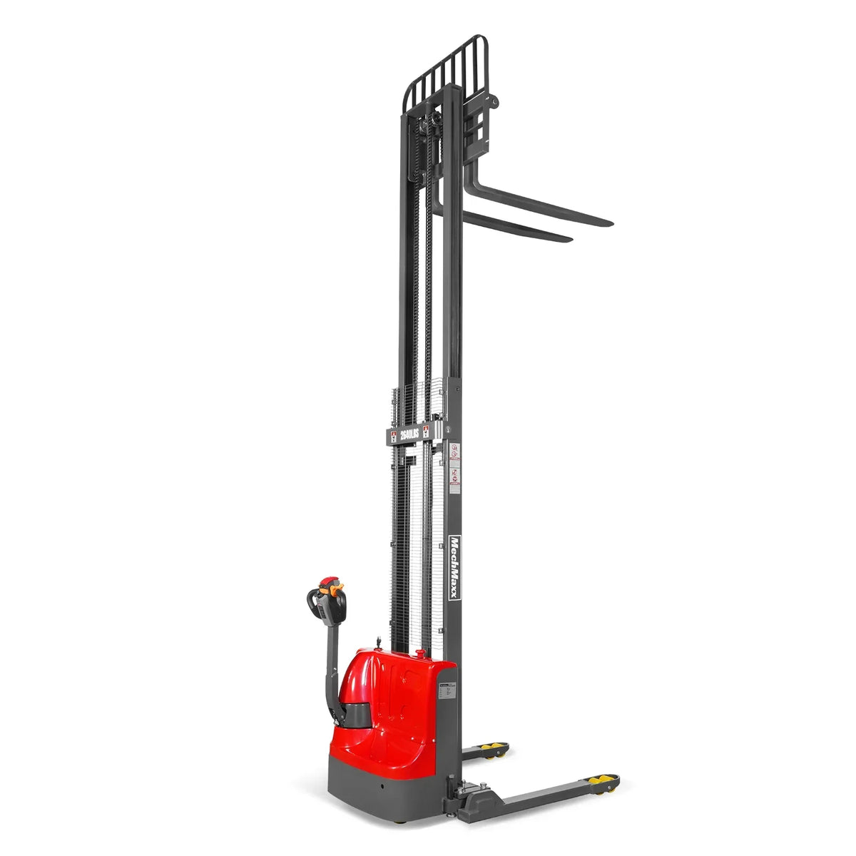2640lbs Electric Straddle Stacker, 138" Lift,  Adjustable Legs & Forks,  F26-138SLA