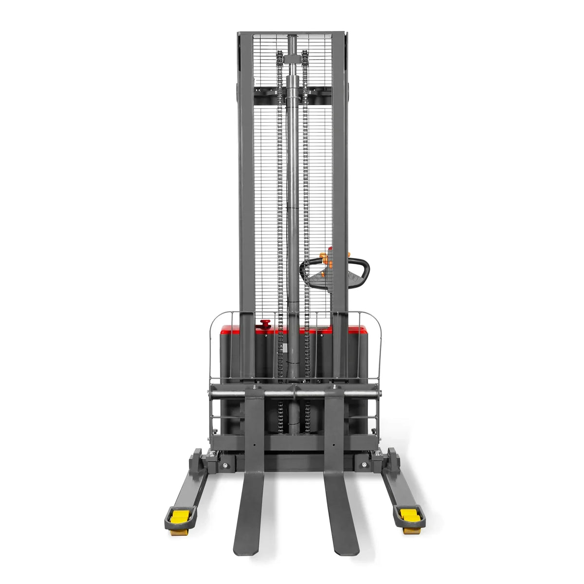 2640lbs Electric Straddle Stacker, 138" Lift,  Adjustable Legs & Forks,  F26-138SLA