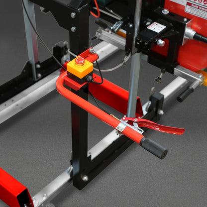 26" Portable Sawmill,  420cc 15HP E-Start Gasoline Engine,  20" Board  Width,  13' Track Length ,  SM-26