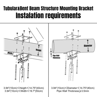 Tubular&Bent Beam Structure Mounting Bracket-Optional Accessory for Installation