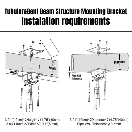 Tubular&Bent Beam Structure Mounting Bracket-Optional Accessory for Installation