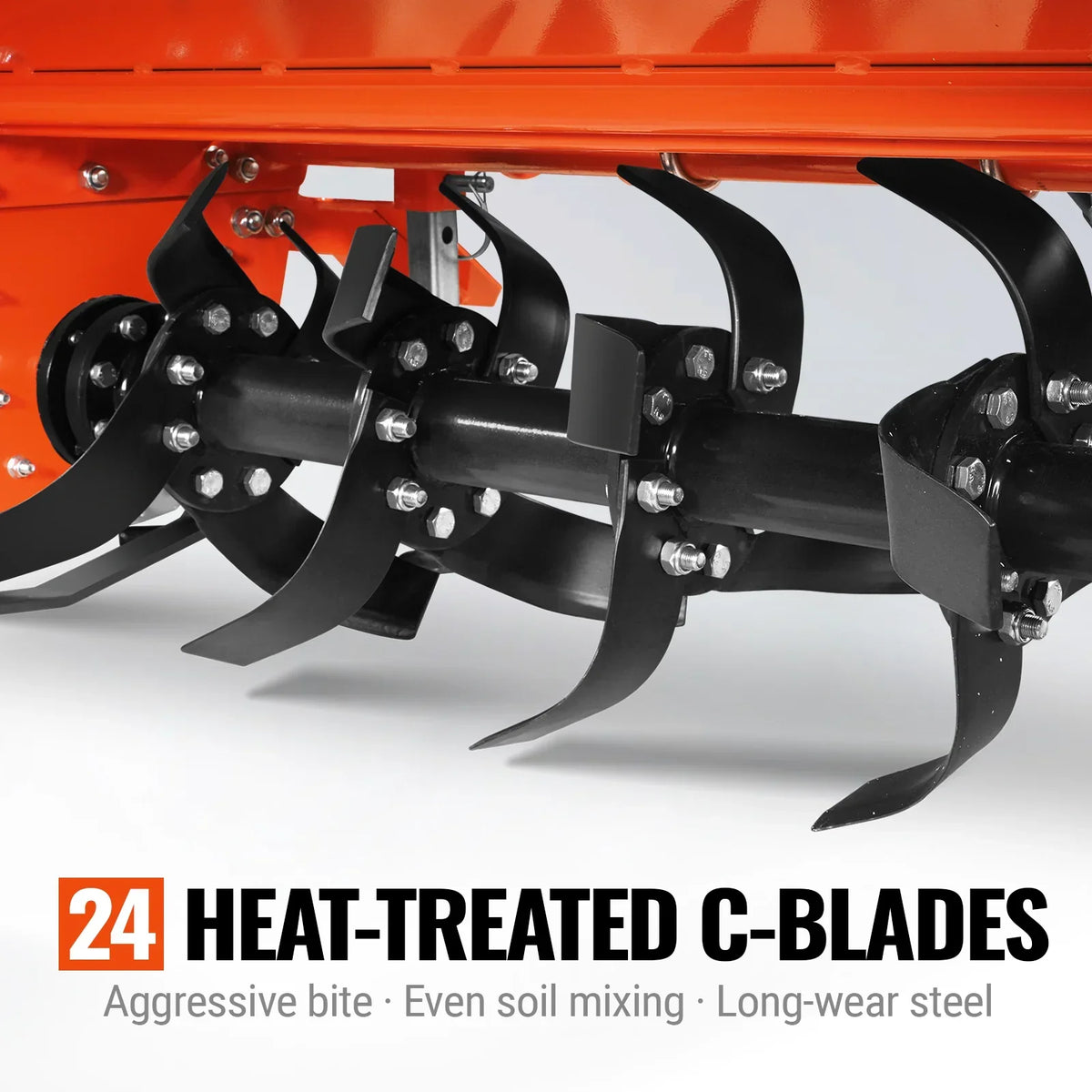 45 in Rotary Tiller,  3 Point Hitch Cat.1,  Chain Drive,  PTO Shaft Included with Shear Bolt,  15-35 HP,  LRT45