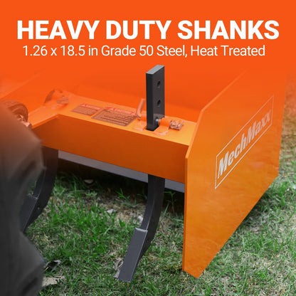 60" Box Blade Scraper with 5 Shanks 3 Point Hitch Tractor Attachment,  BB60