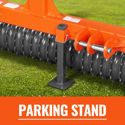 60" Cultipacker with 26 Ductile Iron Wheels,  Scraper Bar Included,  Category 1 and 2,  3 Point Hitch Tractor Attachment,  TCP1060