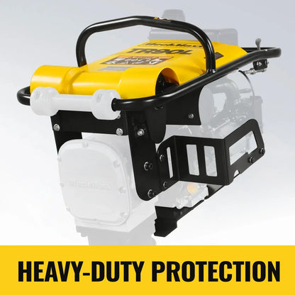 6.5 HP Tamping Rammer with Wheel Kit, 2700 lb Impact Force Jumping Jack Tamper Compactor for Soil, Gravel, Backfill and Foundation, TR90L