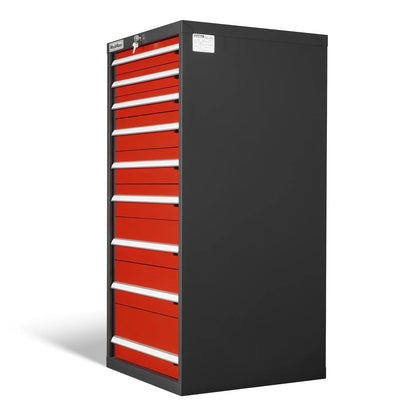Heavy Duty Modular Drawer Cabinet - 9 Drawer,  59" H x 28.5" W x 28.5" D Tool Storage Organizer,  Steel Construction