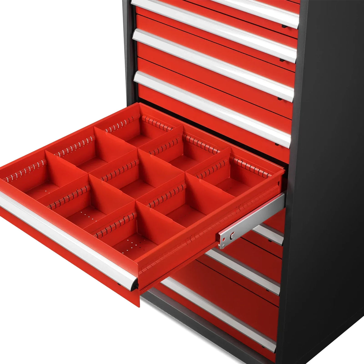Heavy Duty Modular Drawer Cabinet - 9 Drawer,  59" H x 28.5" W x 28.5" D Tool Storage Organizer,  Steel Construction