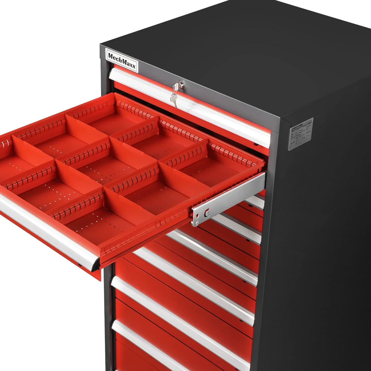 Heavy Duty Modular Drawer Cabinet - 9 Drawer,  59" H x 28.5" W x 28.5" D Tool Storage Organizer,  Steel Construction