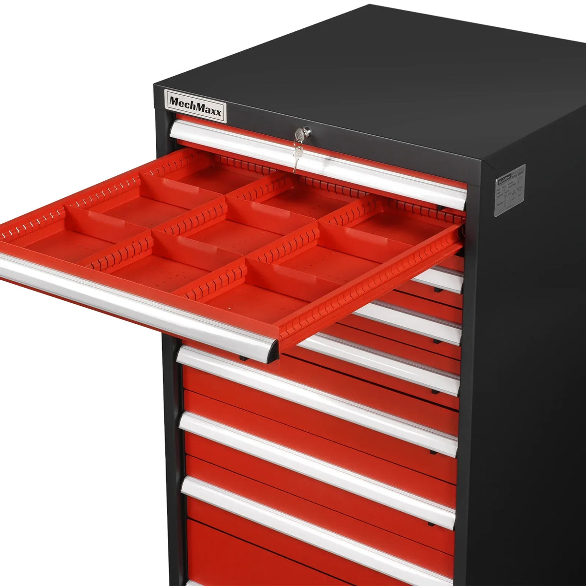 Heavy Duty Modular Drawer Cabinet - 10 Drawer,  59" H x 28.5" W x 28.5" D Tool Storage Organizer,  Steel Construction