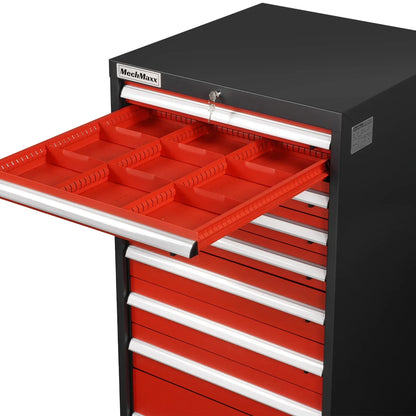 Heavy Duty Modular Drawer Cabinet - 10 Drawer,  59" H x 28.5" W x 28.5" D Tool Storage Organizer,  Steel Construction