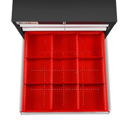 Heavy Duty Modular Drawer Cabinet - 10 Drawer,  59" H x 28.5" W x 28.5" D Tool Storage Organizer,  Steel Construction