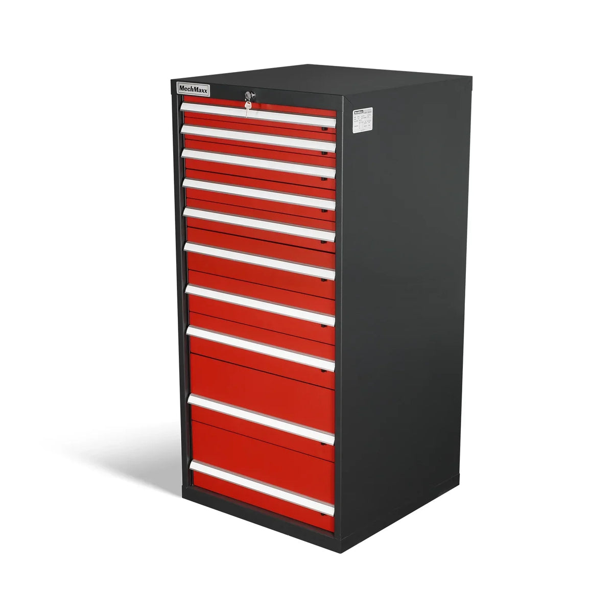 Heavy Duty Modular Drawer Cabinet - 10 Drawer,  59" H x 28.5" W x 28.5" D Tool Storage Organizer,  Steel Construction