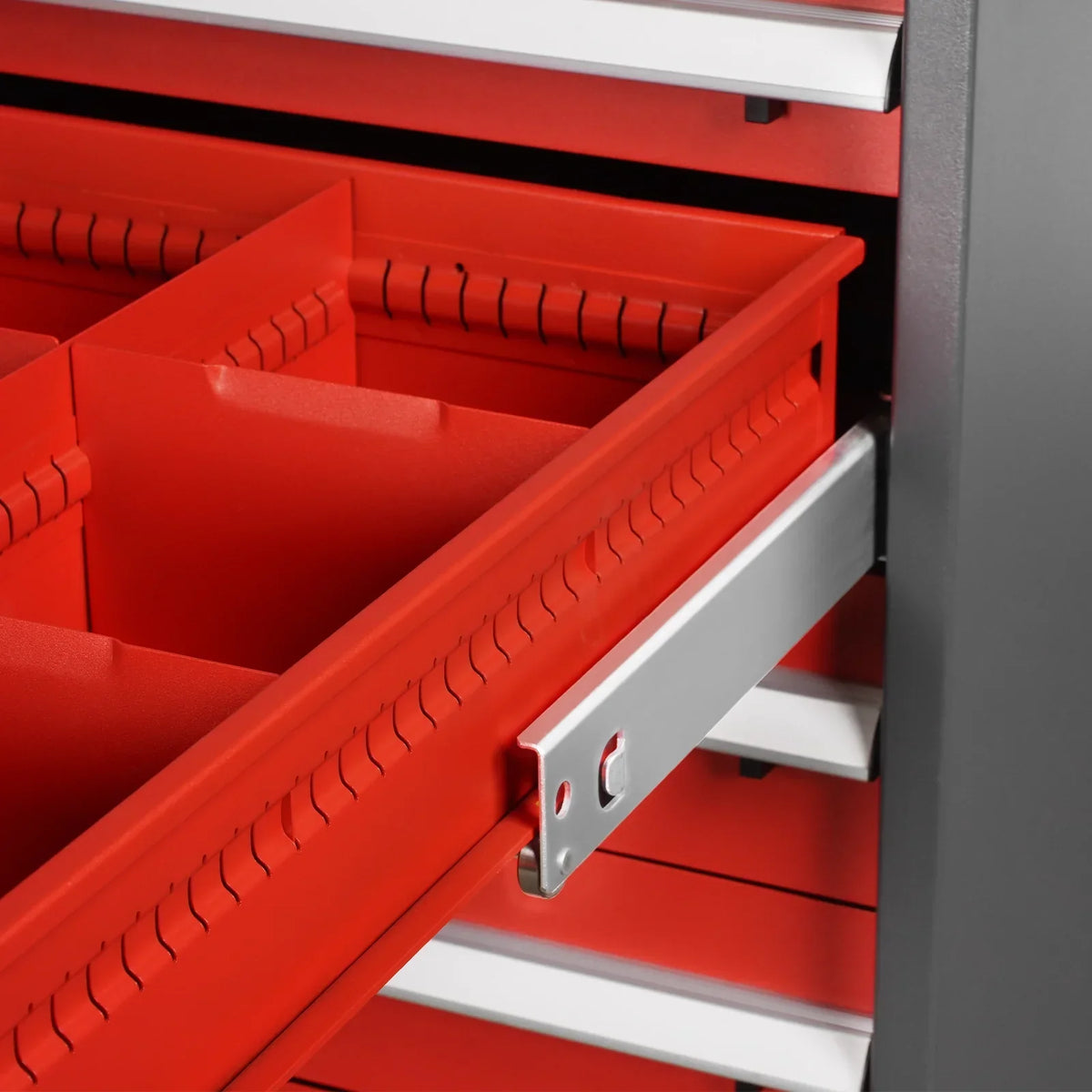 Heavy Duty Modular Drawer Cabinet - 10 Drawer,  59" H x 28.5" W x 28.5" D Tool Storage Organizer,  Steel Construction