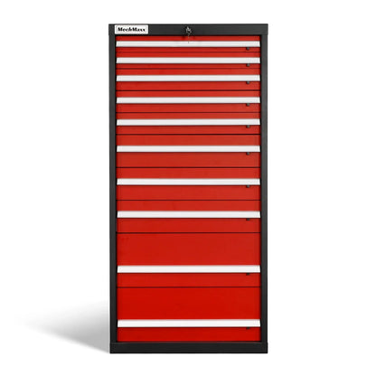 Heavy Duty Modular Drawer Cabinet - 10 Drawer,  59" H x 28.5" W x 28.5" D Tool Storage Organizer,  Steel Construction