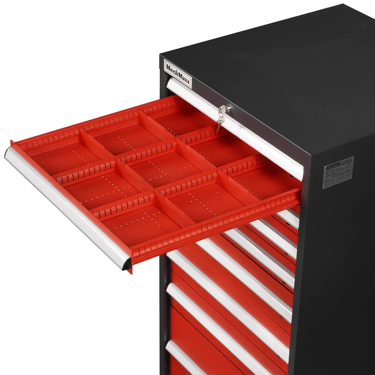 Heavy Duty Modular Drawer Cabinet - 10 Drawer,  59" H x 28.5" W x 28.5" D Tool Storage Organizer,  Steel Construction