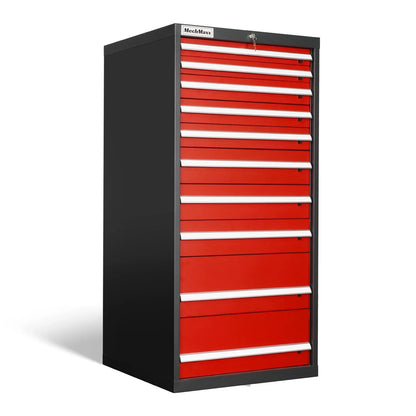 Heavy Duty Modular Drawer Cabinet - 10 Drawer,  59" H x 28.5" W x 28.5" D Tool Storage Organizer,  Steel Construction