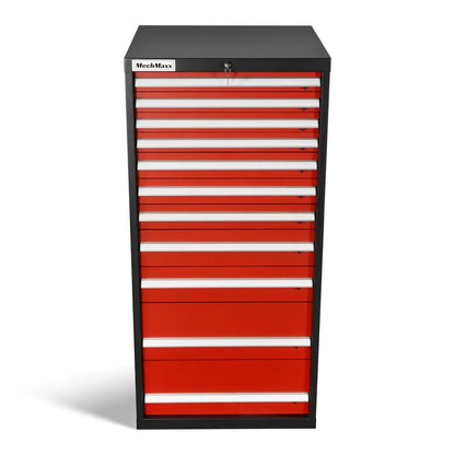 Heavy Duty Modular Drawer Cabinet - 11 Drawer,  59" H x 28.5" W x 28.5" D Tool Storage Organizer,  Steel Construction