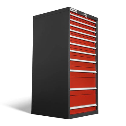 Heavy Duty Modular Drawer Cabinet - 11 Drawer,  59" H x 28.5" W x 28.5" D Tool Storage Organizer,  Steel Construction