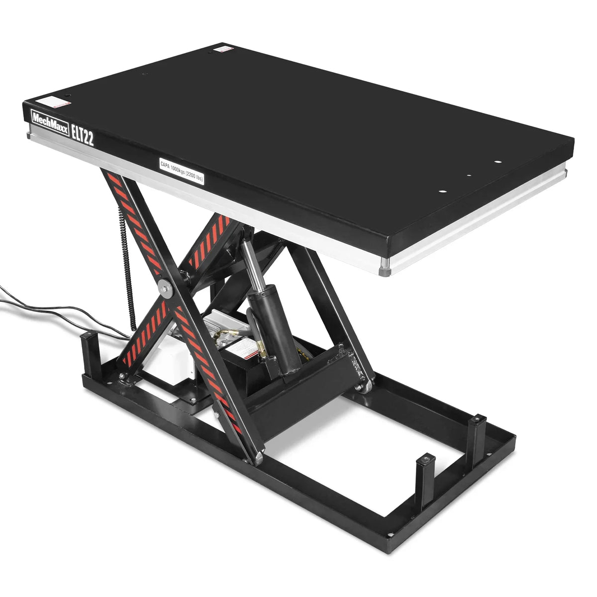 2200lb Capacity Stationary Electric Hydraulic Lift Table ,  51.2" x 32.3" Platform,  39.4" Lift Height , UL Certified Motor,  ELT22