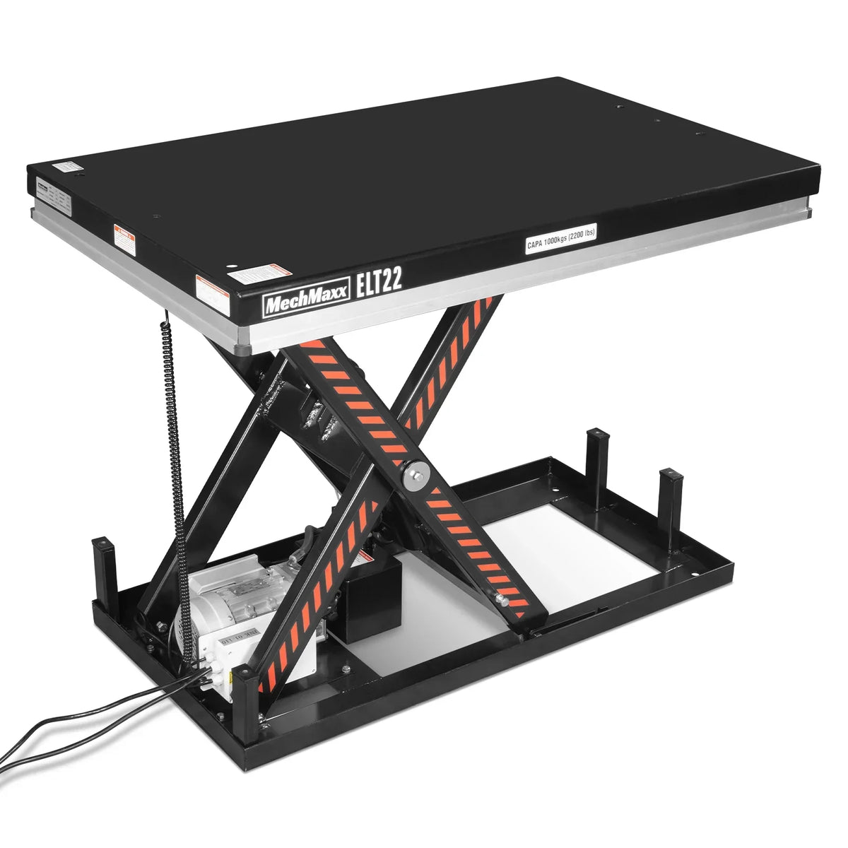 2200lb Capacity Stationary Electric Hydraulic Lift Table ,  51.2" x 32.3" Platform,  39.4" Lift Height , UL Certified Motor,  ELT22