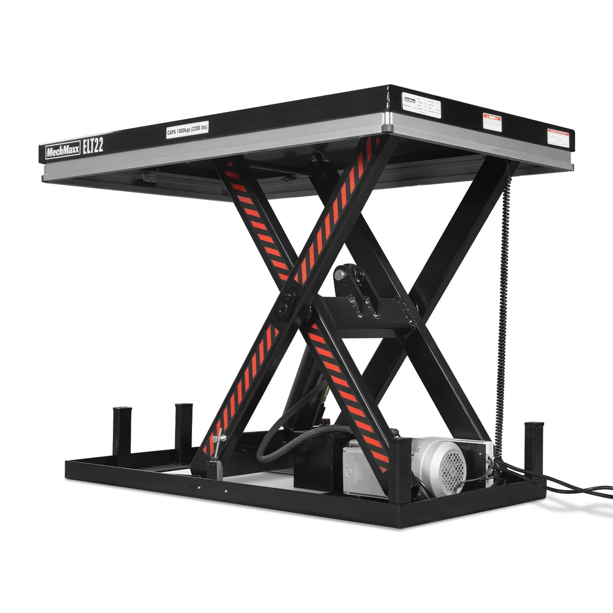 2200lb Capacity Stationary Electric Hydraulic Lift Table ,  51.2" x 32.3" Platform,  39.4" Lift Height , UL Certified Motor,  ELT22