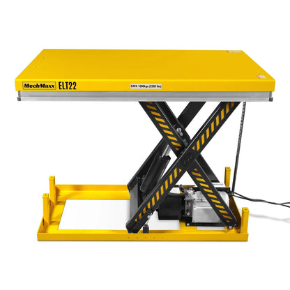 2200lb Capacity Stationary Electric Hydraulic Lift Table ,  51.2" x 32.3" Platform,  39.4" Lift Height , UL Certified Motor,  ELT22
