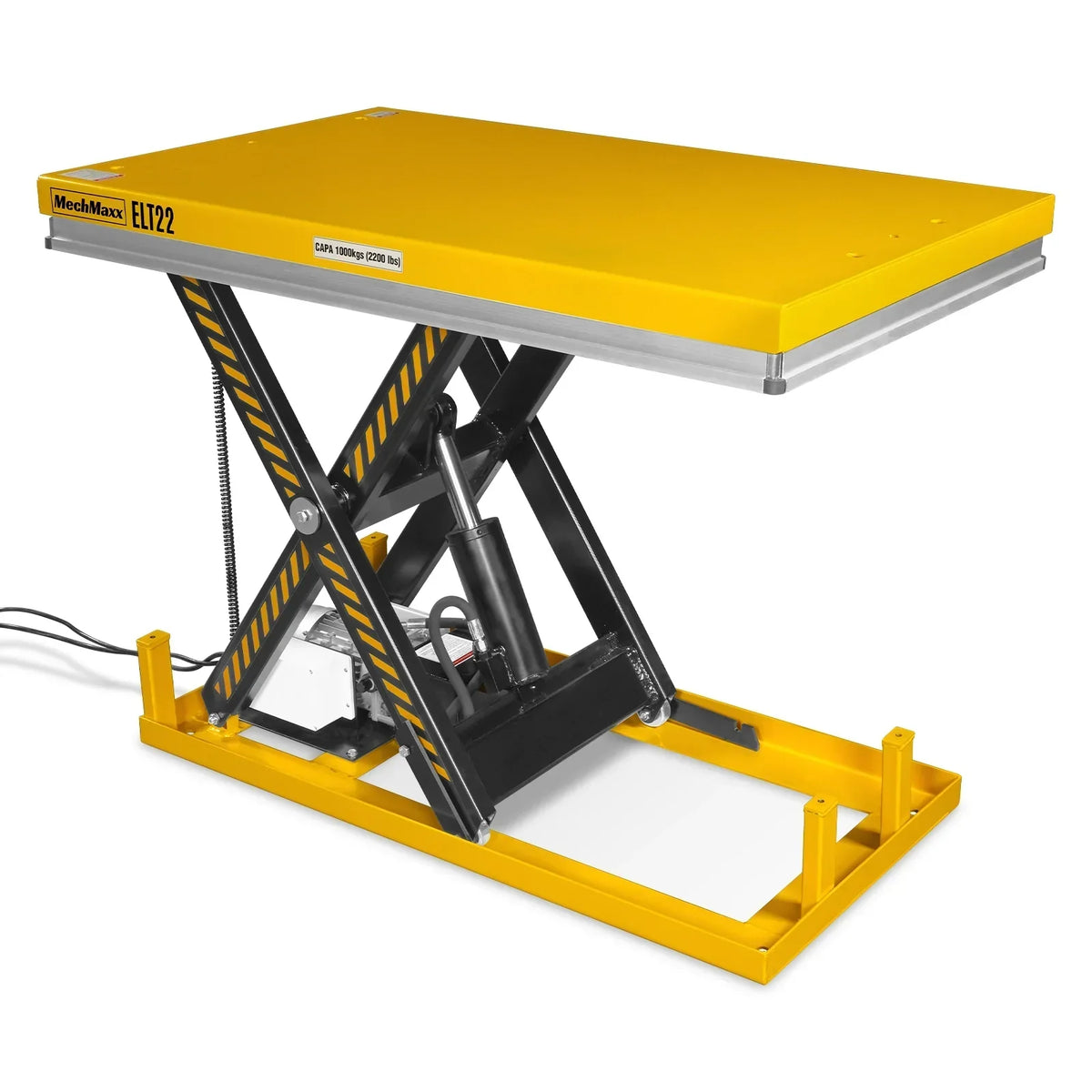 2200lb Capacity Stationary Electric Hydraulic Lift Table ,  51.2" x 32.3" Platform,  39.4" Lift Height , UL Certified Motor,  ELT22