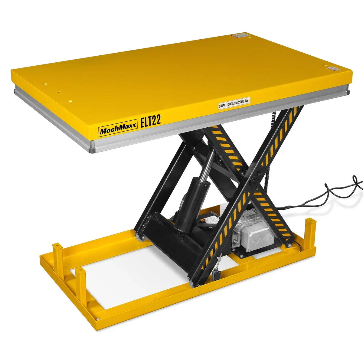 2200lb Capacity Stationary Electric Hydraulic Lift Table ,  51.2" x 32.3" Platform,  39.4" Lift Height , UL Certified Motor,  ELT22