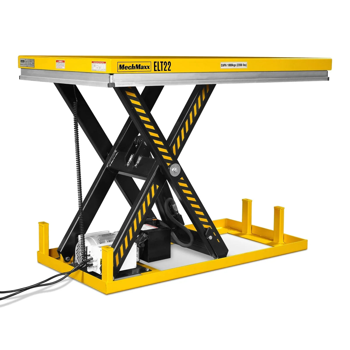 2200lb Capacity Stationary Electric Hydraulic Lift Table ,  51.2" x 32.3" Platform,  39.4" Lift Height , UL Certified Motor,  ELT22