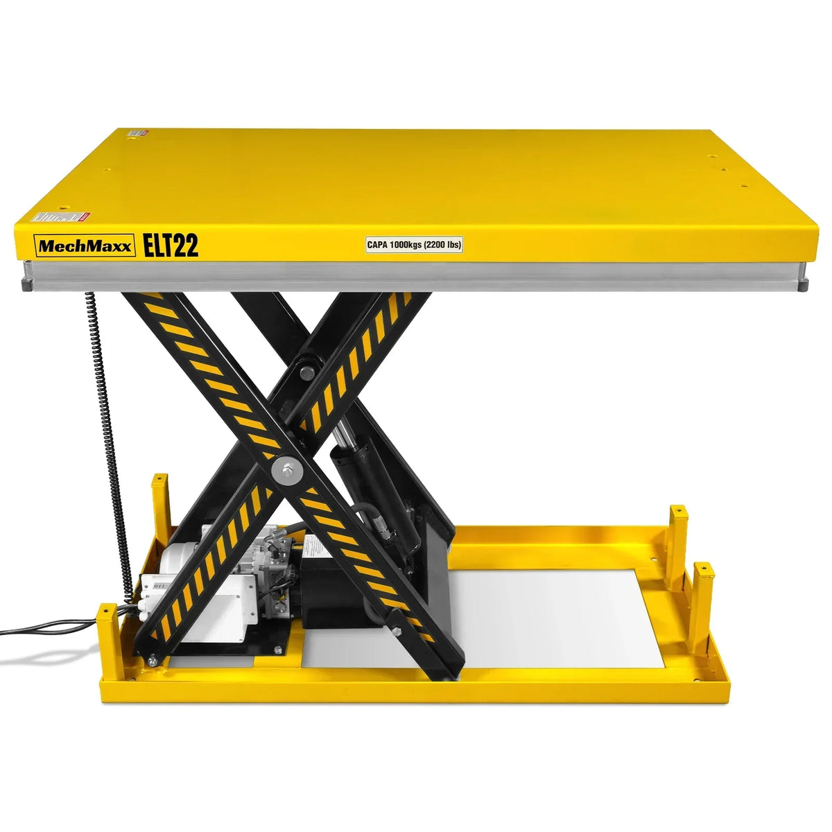 2200lb Capacity Stationary Electric Hydraulic Lift Table ,  51.2" x 32.3" Platform,  39.4" Lift Height , UL Certified Motor,  ELT22